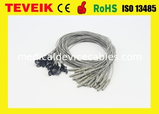 1 Meter EEG Medical Cable Waterproof With Silver Chloride Plated , DIN 1.5 Socket